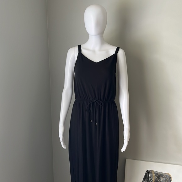Lildy Tie Waist Black Maxi Sundress Size L/XL - Picture 3 of 11